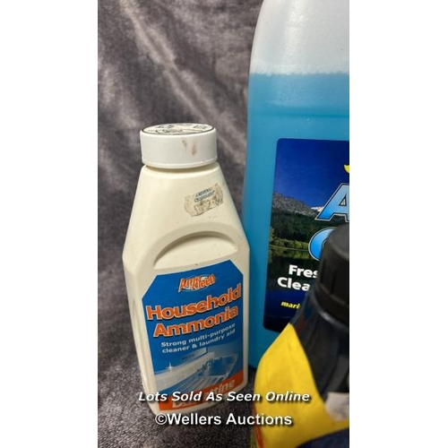 917 - ASSORTED MARINE CLEANING ITEMS INCLUDING AQUA CLEAN, ECOWORKS AND FARECLA