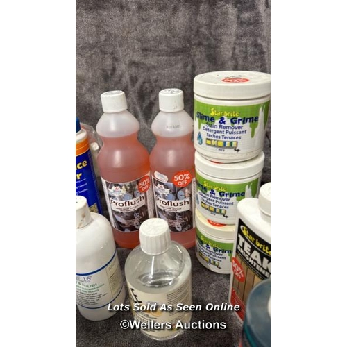 918 - A LARGE SELECTION OF BOAT CLEANING CHEMICALS INCLUDING STAR BRITE, HEMPEL, BOATLIFE AND OWATROL