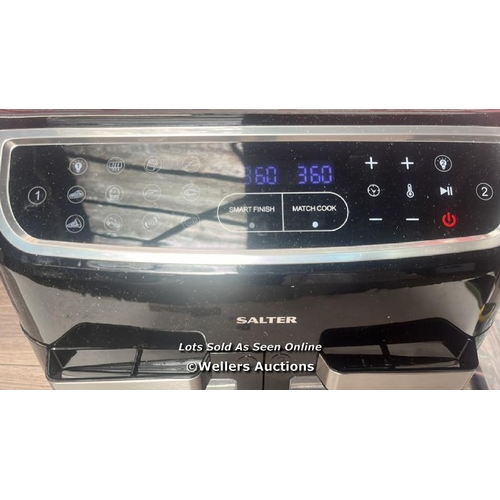 7403 - SALTER EK5668GW DUAL VIEW AIR FRYER OVEN - XL MULTI-COOKER WITH 12L CAPACITY, ADD DIVIDER FOR 5L DUA... 