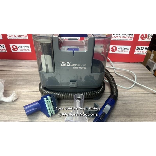 7405 - TOWER T548005 TSC10 AQUAJETPLUS 1.2L SPOT CLEANER, 400W, GREY & BLUE / POWERS UP / SIGNS OF USE / H2... 