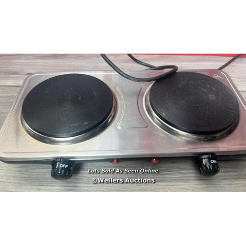 7418 - HOT PLATES, UTEN DOUBLE HOTPLATE, STAINLESS STEEL PREMIUM HOTPLATE, 5 LEVELS SEPARATE THERMOSTAT CON... 