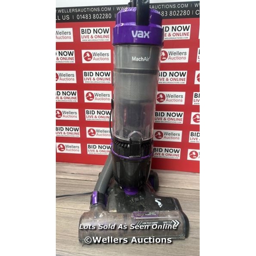 7422 - VAX MACH AIR UPRIGHT VACUUM CLEANER; HIGH PERFORMANCE, MULTI-CYCLONIC, WITH NO LOSS OF SUCTION; LIGH... 