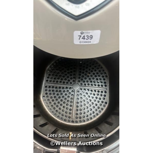 7439 - HADEN 6L CREAM AIR FRYER - FAMILY-FRIENDLY, LOW-FAT COOKING WITH RAPID AIR CIRCULATION TECHNOLOGY, 3... 