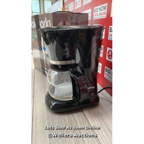 7464 - GEEPAS 1.5L FILTER COFFEE MACHINE | 800W COFFEE MAKER FOR INSTANT COFFEE, ESPRESSO, MACCHIATO & MORE... 