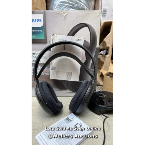 7533 - PHILIPS SHC5200/05 HIFI HEADPHONES WIRELESS (OVER-EAR, 32 MM SPEAKER DRIVER, FM WIRELESS TRANSMISSIO... 