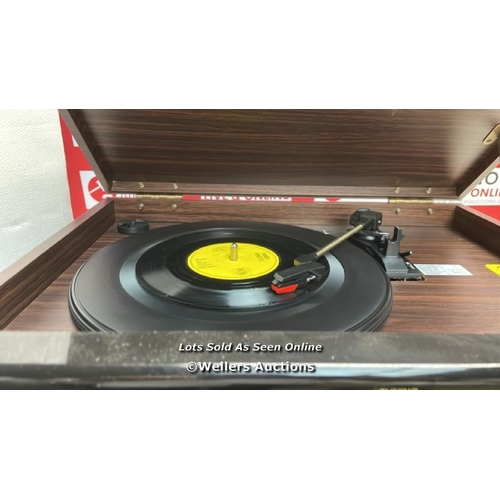 7536 - VICTROLA EMPIRE BLUETOOTH RECORD PLAYER - 6-IN-1 MUSIC CENTRE WITH 3-SPEED RECORD PLAYER WITH BUILT-... 