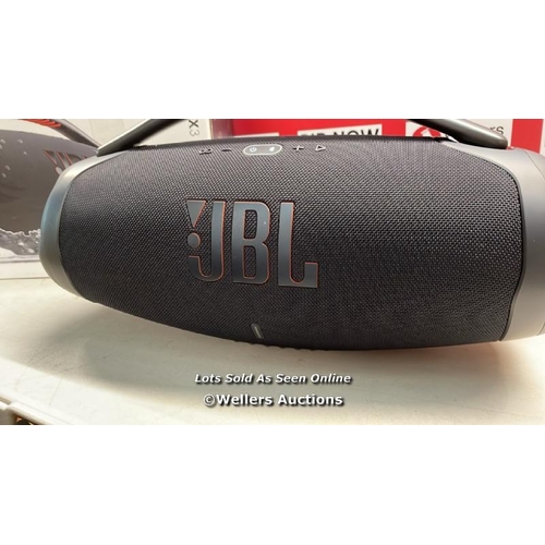 7537 - JBL BOOMBOX 3 WIRELESS BLUETOOTH SPEAKER, PORTABLE WATERPROOF SPEAKER WITH INDOOR AND OUTDOOR MODES,... 