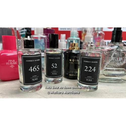 7603 - APPROX X46 USED PERFUMS AND FRAGRANCES INC. ZARA, FEDERICO MAHORA, BRUT, DAVIDOFF, TED BAKER, SO....... 