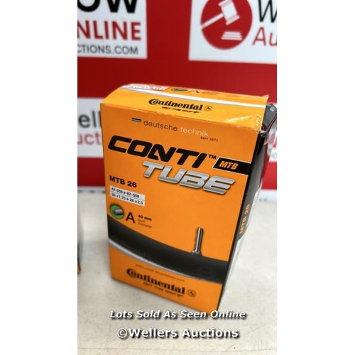 7608 - X2 NEW CONTINENTAL CONTI TUBE MTB26, 40MM AUTO SCHRADER / S47