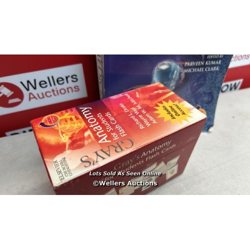 7624 - KUMAR & CLARK CLINICAL MEDICINE SIXTH EDITION AND GRAYS ANATOMY FLASH CARDS / S47