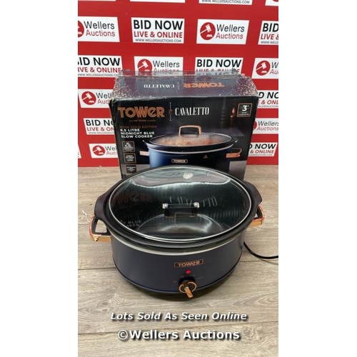 TOWER T16043MNB CAVALETTO 6.5 LITRE SLOW COOKER WITH 3 HEAT SETTINGS