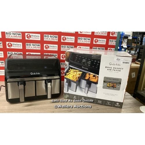 4026 - SUR LA TABLE AIR FRYER WITH X2 3.8L DRAWERS / POWERS UP / SIGNS OF USE / A20