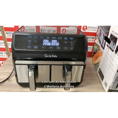 4026 - SUR LA TABLE AIR FRYER WITH X2 3.8L DRAWERS / POWERS UP / SIGNS OF USE / A20