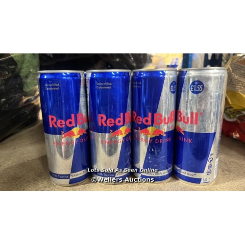 4318 - 12X RED BULL ENERGY DRINK CANS / 250ML / D17