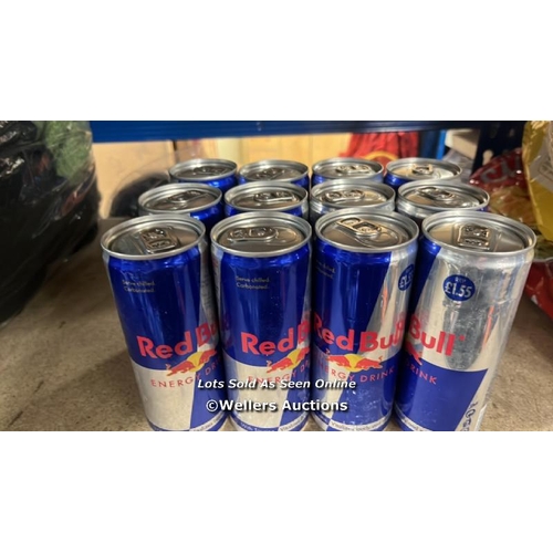 4318 - 12X RED BULL ENERGY DRINK CANS / 250ML / D17