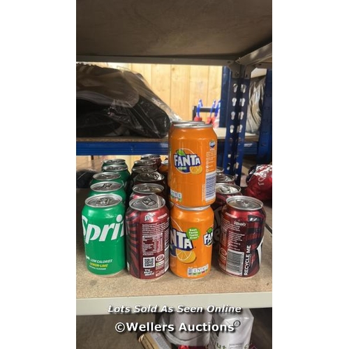 4321 - 23X CANS OF DR PEPPER, SPRITE AND FANTA / 330ML / D20