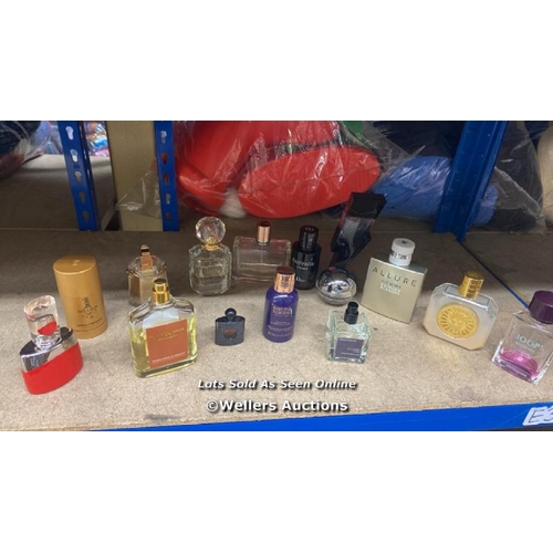 4491 - BAG OF PART USED PERFUMES AND FRAGRANCES INCL. PACO RABANNE, CHANEL, DIOR, ALIEN AND CAROLINA HERRER... 