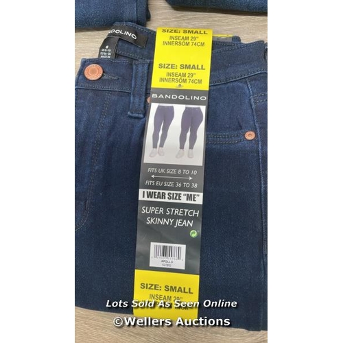 3031 - LADIES NEW BANDOLINO JEANS SUPER STRETCH UK S / B21