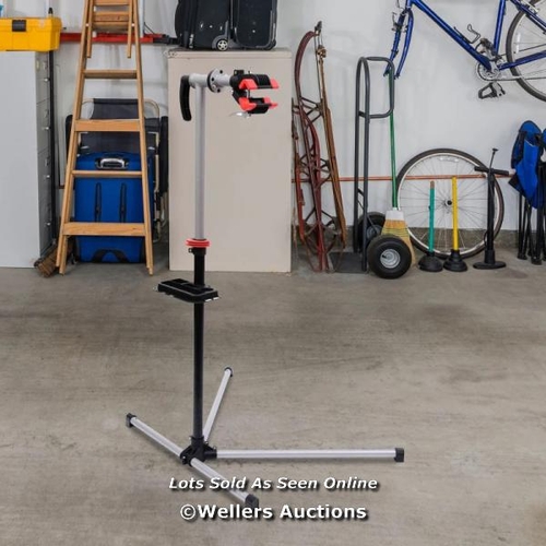 3104 - BIKE REPAIR STAND WORKSTATION, BICYCLE MAINTENANCE WORKSTAND, HEIGHT ADJUSTABLE, WITH TOOL TRAY & 36... 