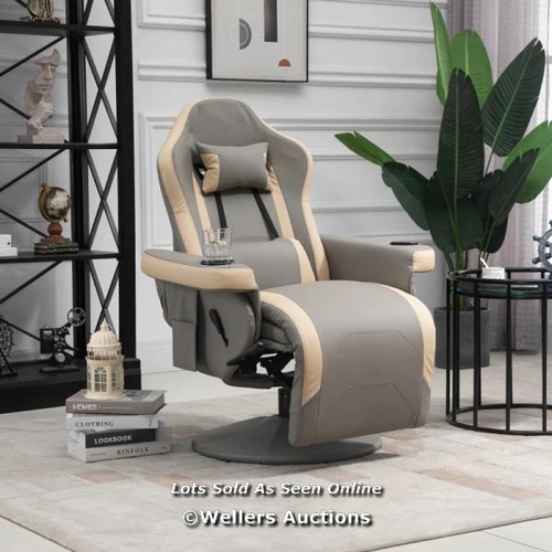 3106 - MANUAL RECLINER ARMCHAIR PU LEATHER LOUNGE CHAIR W/ ADJUSTABLE LEG REST, 135� RECLINING FUNCTION, 36... 