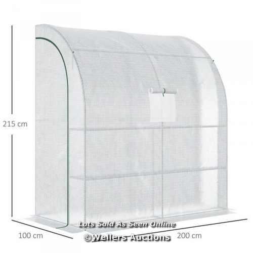 3134 - OUTSUNNY LEAN TO GREENHOUSE 200 X 100 X 213 CM / C