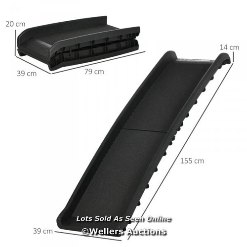 3145 - PAWHUT FOLDABLE PET RAMP DOG CAR RAMP FOR SUVS, CARS - BLACK / C