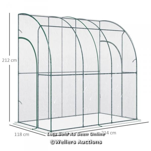 3150 - OUTSUNNY WALK-IN LEAN TO WALL TUNNEL GREENHOUSE / C