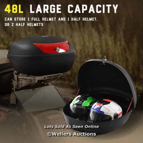 3152 - 48L MOTORCYCLE TRUNK TRAVEL LUGGAGE STORAGE BOX MOTORBIKE ACCESSORY LARGE STORAGE SPACE FOR 2 HALF H... 