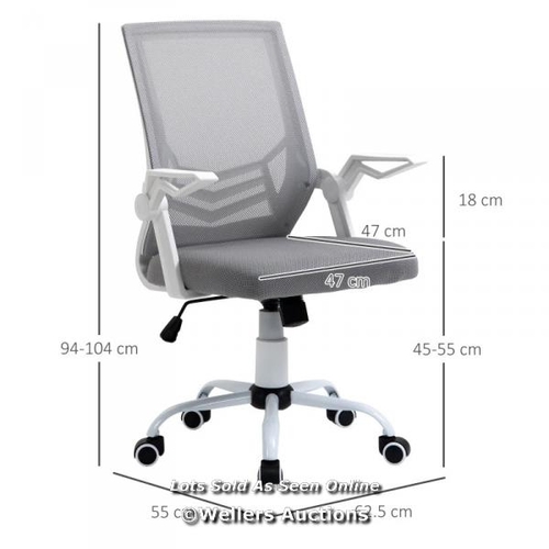 3153 - VINSETTO OFFICE CHAIR, ERGONOMIC DESK CHAIR, EXECUTIVE COMPUTER CHAIR WITH 90� FLIP-UP ARMREST AND L... 