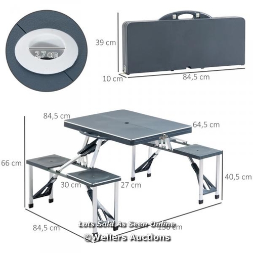 3166 - OUTSUNNY CAMPING 4-SEAT TABLE SET W/CHAIRS / C