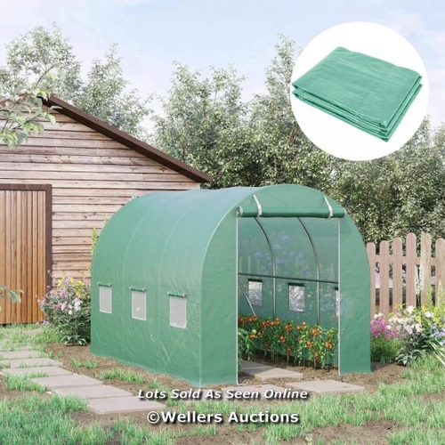 3168 - OUTSUNNY REPLACEMENT TUNNEL GREENHOUSE COVER 6 M�, TARPAULIN SIZE 3L X 2W X 2H M PE ANTI-UV WATERPRO... 