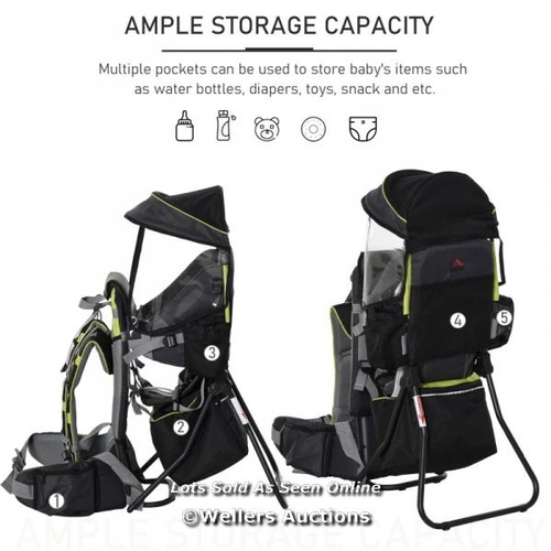 3171 - BABY HIKING BACKPACK CARRIER W/ DETACHABLE RAIN COVER / C