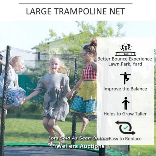 3172 - 10FT TRAMPOLINE NET REPLACEMENT ENCLOSURE, BLACK / C