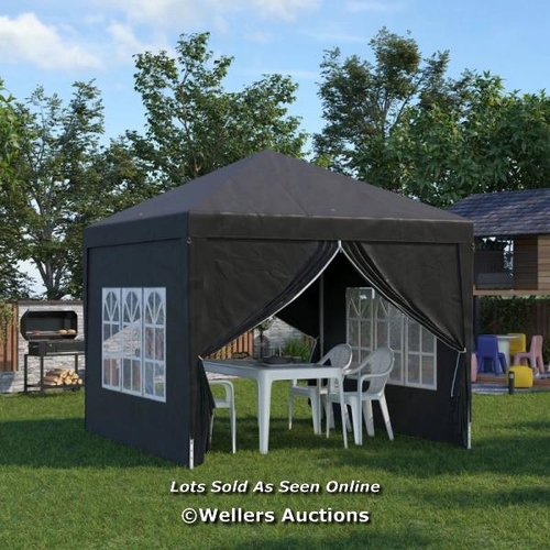 3173 - OUTSUNNY 3 X 3(M) POP UP GAZEBO, WATER AND UV RESISTANT PARTY TENT CAMPING CANOPY MARQUEE WITH CARRY... 