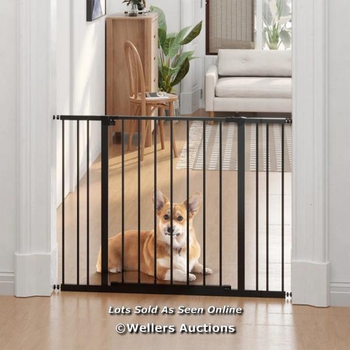 3199 - PAWHUT DOG GATE PET SAFETY GATE STAIR BARRIER PRESSURE FIT ADJUSTABLE 76-82/86-97/101-107 CM / C