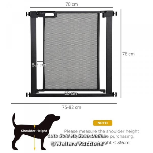 3225 - PAWHUT WIDE DOG SAFETY GATE, WITH DOOR PRESSURE, FOR DOORWAYS, HALLWAYS, STAIRCASES / C