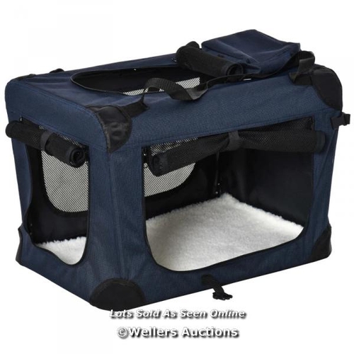 3226 - PAWHUT FOLDABLE PET CARRIER FOR SMALL AND MINIATURE DOGS, PORTABLE CAT CARRIER SOFT SIDE PET TRAVEL ... 