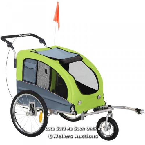 3231 - PAWHUT DOG BIKE TRAILER PET STROLLER CART CARRIER FOR BICYCLE 360� ROTATABLE WITH REFLECTORS 3 WHEEL... 