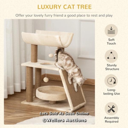 3247 - PAWHUT CAT TREE, WITH SCRATCHING POSTS, PAD, BED, PERCH AND BALL� / DP