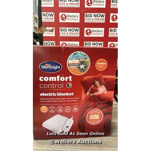 6651 - SILENTNIGHT COMFORT CONTROL ELECTRIC BLANKET DOUBLE - 135X120CM / APPEARS NEW OPEN BOX / UNTESTED / ... 