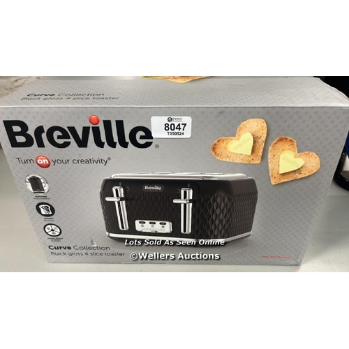 6663 - BREVILLE CURVE 4-SLICE TOASTER WITH HIGH LIFT AND WIDE SLOTS / UNTESTED / G28