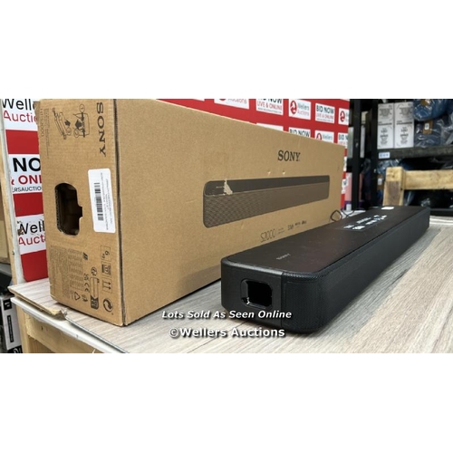 6691 - SONY HTS2000.CEK  3.1CH SOUNDBAR / VERY MINIMAL SIGNS OF USE / POWERS UP, CONNECTS AND SOUNDS INCRED... 