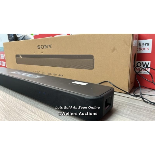 6691 - SONY HTS2000.CEK  3.1CH SOUNDBAR / VERY MINIMAL SIGNS OF USE / POWERS UP, CONNECTS AND SOUNDS INCRED... 