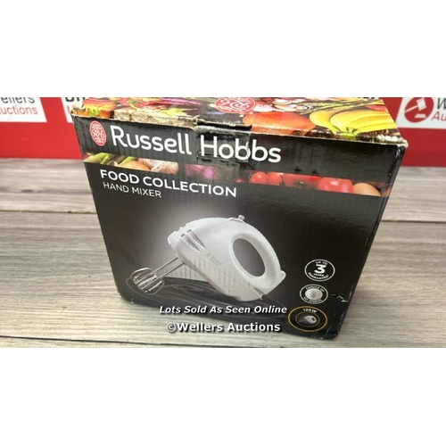 6704 - RUSSELL HOBBS FOOD COLLECTION ELECTRIC HAND MIXER WITH 6 SPEEDS, EASY RELEASE BUTTON, FINGERTIP SPEE... 