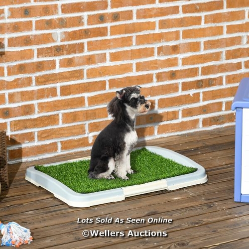 3262 - PAWHUT DOG TOILET, PUPPY TRAINING PAD INDOOR, PORTABLE PUPPY PAD WITH ARTIFICIAL GRASS, GRID PANEL, ... 