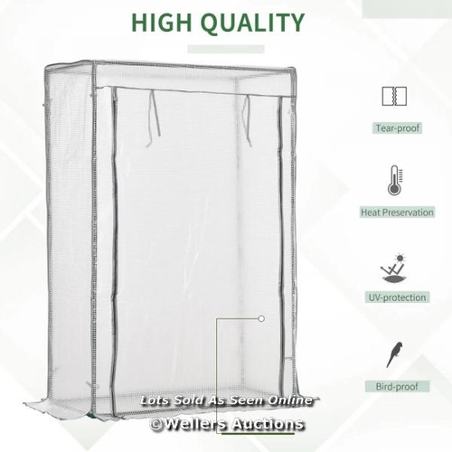 3270 - OUTSUNNY 100 X 50 X 150CM TOMATO GREENHOUSE WITH ROLL-UP DOOR, MINI GREENHOUSE WITH PE COVER, OUTDOO... 