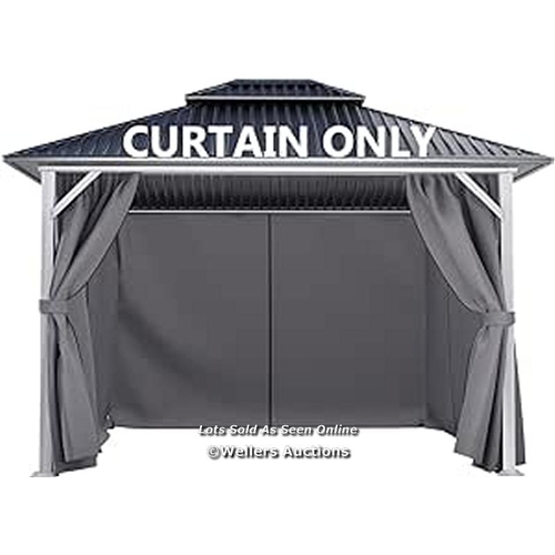 3272 - GAZEBO CURTAIN REPLACEMENT UNIVERSAL 4-PANEL SIDEWALLS 10' X 10' / DP