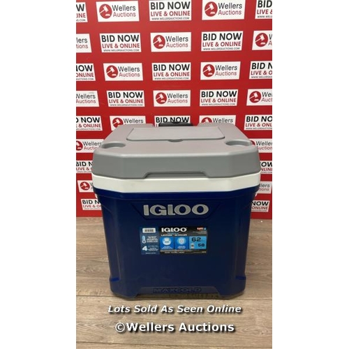 6016 - IGLOO MAX COLD 58 LITRE ROLLER COOL BOX / APPEARS NEW / F1