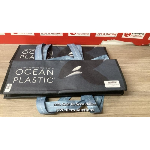 6055 - 2X COSTCO OCEAN PLASTIC REUSABLE SHOPPING BAG / F13