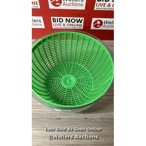 6056 - FARBERWARE PUMP ACTIVATED SALAD SPINNER / MINIMAL IF ANY SIGNS OF USE / F13